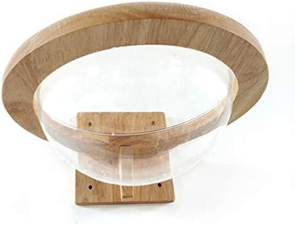 Wall-mounted Wooden Cat Space clear Capsule Cat Bed Small Pets Bed Cat Toy Cat Furniture(Large Capsule)