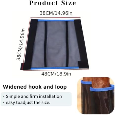 Fly Boots for Horse-Set of 4 Breathable Mesh Horse Fly Leg Guards, UV Protective Lightweight Fly Protection, Reduce Stomping & Insect Stress for Riding, Training, Pasture & Trail Riding-Blue