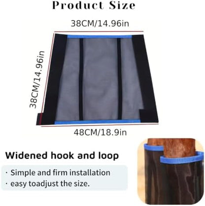 Fly Boots for Horse-Set of 4 Breathable Mesh Horse Fly Leg Guards, UV Protective Lightweight Fly Protection, Reduce Stomping & Insect Stress for Riding, Training, Pasture & Trail Riding-Blue