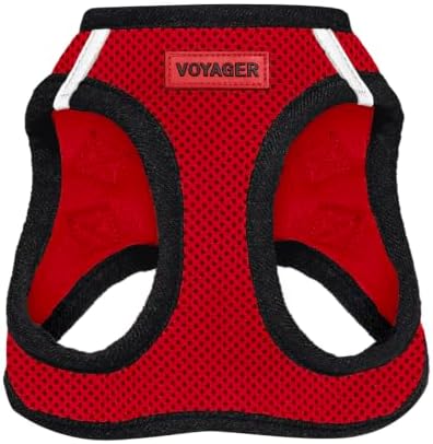 Voyager Step-in Air Dog Vest Harness - Red/Black Trim, X-Small