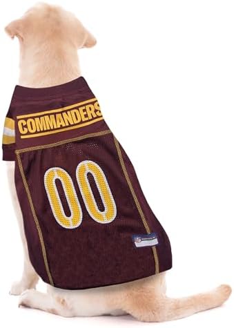 Pets First NFL Washington Commanders Dog Jersey, Size Medium. Best Football Jersey Costume for Dogs & Cats. Licensed Jersey Shirt
