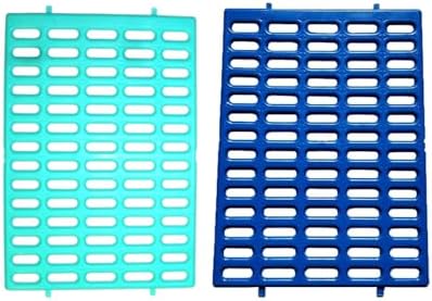 Saguaro Acres Rabbit and Small Animal Cage Resting Mat for Wire Floored Cages 2 Pack (Blue & Teal)