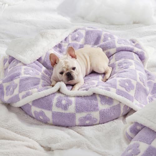 LE SURE Waterproof Dog Blankets for Medium Dogs Cute 3D Jacquard,30x40