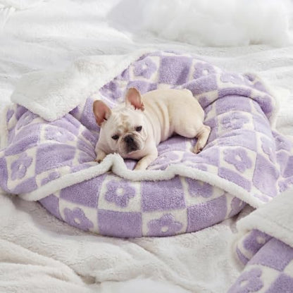 LE SURE Waterproof Dog Blankets for Medium Dogs Cute 3D Jacquard,30x40
