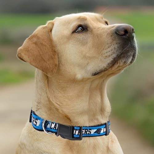 New & Improved Pets First NFL Carolina Panthers Licensed PET Collar, X-Large - Heavy-Duty, Strong, and Durable New Dog Collar. Available in 32 Football Teams and 4 Sizes