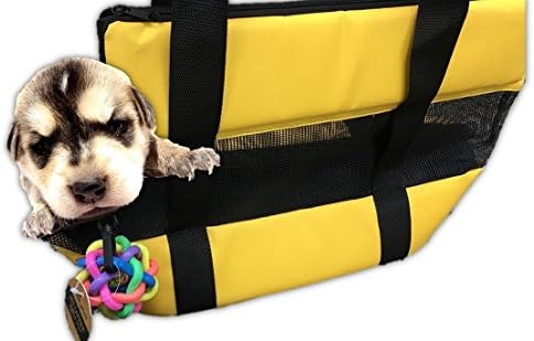 17" Soft Sided Cat and Dog Pet Carrier Bag for Travel with Bonus Toy Ball - Ideal and Compatible for Small Cats and Dogs - Versatile and TSA Airline Approved
