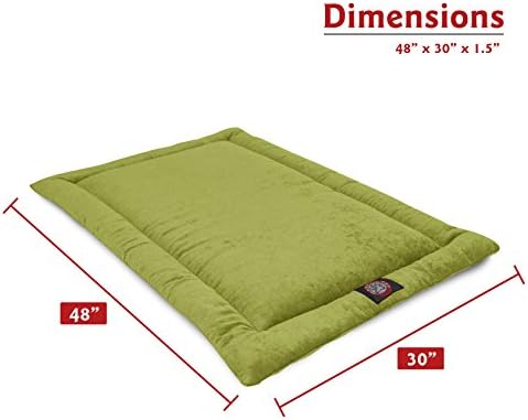 Majestic Pet Dog Crate Mat - Machine Washable Soft Plush Pet Bed Pad for Crates & Kennels | USA Crafted | 48"x30" Villa Apple
