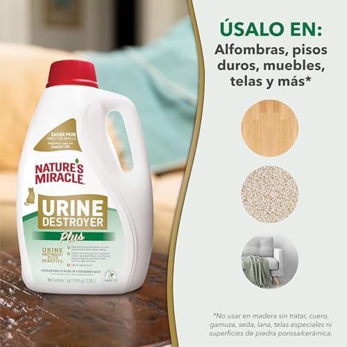 Nature's Miracle Cat Urine Destroyer Plus, Enzymatic Cleaner, 1 gal