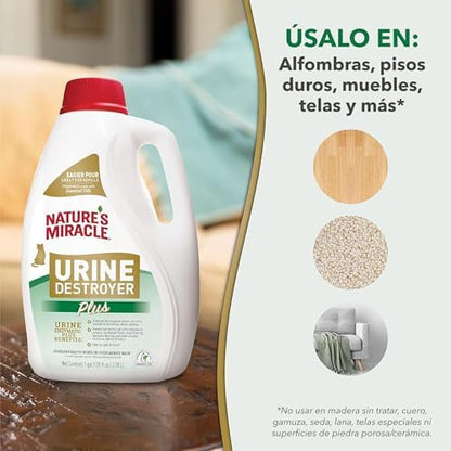 Nature's Miracle Cat Urine Destroyer Plus, Enzymatic Cleaner, 1 gal