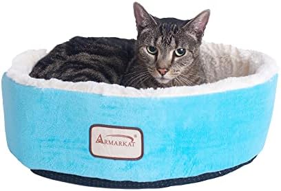 Armarkat Pet Bed, 14-Inch Diameter C12HTL/MB, Ivory