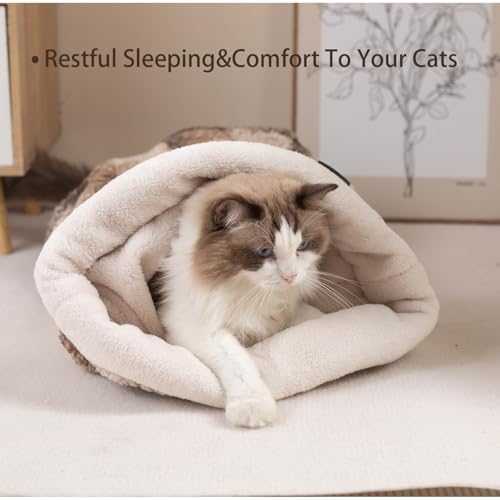 Cat Bed Cave Sleeping Bag, Pet Mat Warming Pad Sack for Cats and Small Dog,Burrowing Cozy Soft Comfortable Bed(for Small and Medium Cats)