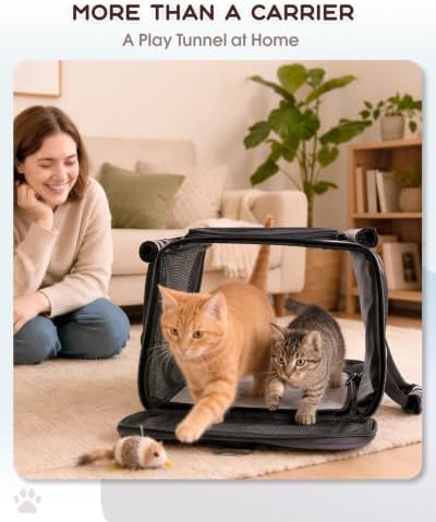 BurgeonNest Soft-Sided Cat Carrier for Cats up to 20 lbs