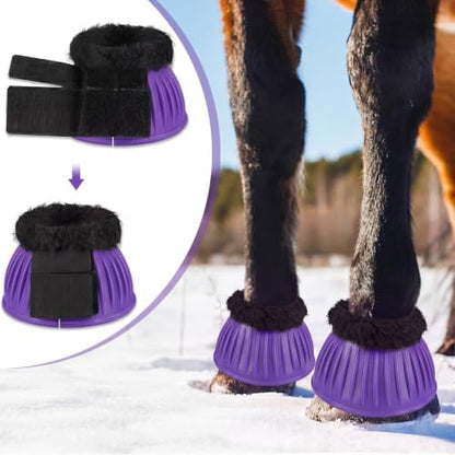 Abbylike 1 Pair Fleece Bell Boots for Horses