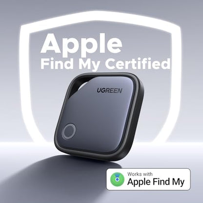 UGREEN FineTrack Air Tracker Tags (iOS Only) 2 Pack, 2-Year Replaceable Battery Bluetooth Tracker Compatible with Apple Find My, Item Finder Smart Tag for Keys, Luggage - [Apple Find My Certified]