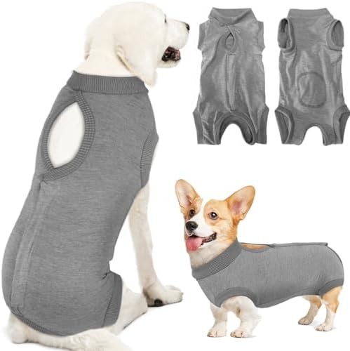 Lukovee Recovery Suit for Dogs, Onesie Spay Neuter Surgery Suit Female Male