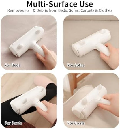Pet Hair Remover Brush,2-in-1 Deshedding Tool & Lint Roller for Furniture,Carpet,Couch,Car Seats-Effective Dog & Cat Hair Brush for Grooming and Home Cleaning