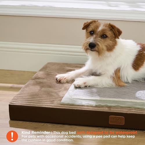 Bedsure ComfyFleece Dog Bed Medium Size Dog with Washable Cover, 29x18