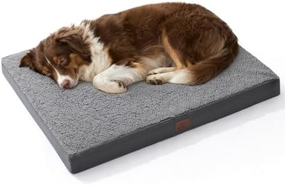 Bedsure Washable Dog Beds Large Sized Dog with Comfy Sherpa, 36IN Dark Grey