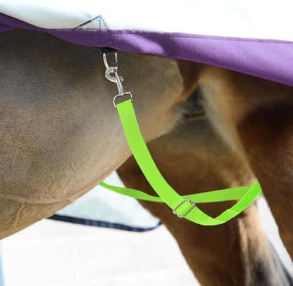 Harrison Howard Half Elastic Horse Blanket Leg Straps Replacement, Adjustable Leg Straps with Controlled Stretch for Heavy Blankets, Secure Fit for Turnout, Stable & Transport Yellow Full Large