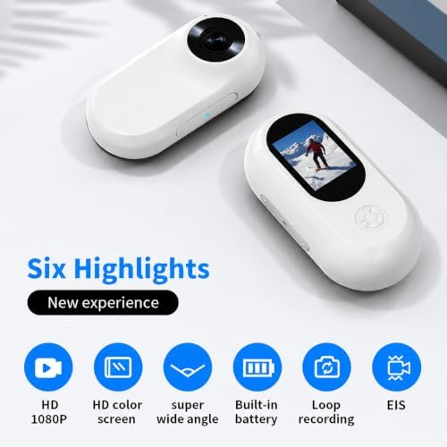 1080P Pet POV Camera for Cats & Dogs, Wearable Collar Video Recorder, Compact Body Camera for Outdoor Adventures, Indoor Playtime & Daily Activities, No WiFi Required, Gift for Pet Owners