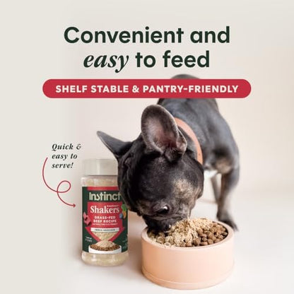 Instinct Freeze Dried Shakers, Dog Food Topper, Beef, 5.5 oz.