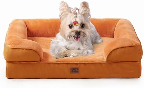 EHEYCIGA Orthopedic Small Dog Bed, Waterproof Memory Foam Washable Pet Beds