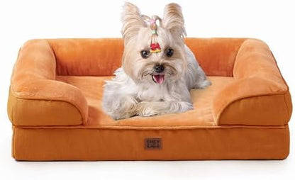 EHEYCIGA Orthopedic Small Dog Bed, Waterproof Memory Foam Washable Pet Beds