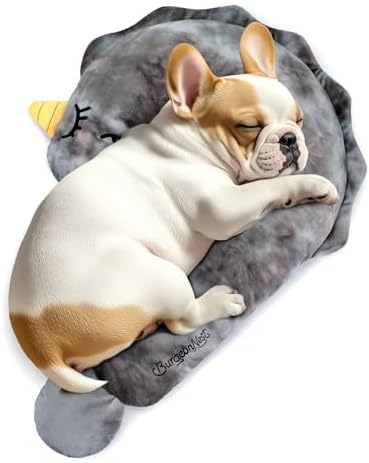 BurgeonNest Small Dog Calming Pillow for Dogs and Cats, Grey L