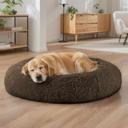 Dog Beds Large Sized Dog and Cats, 32in Pet Beds for Large Pet (Coffee)