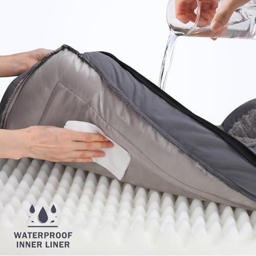 INVENHO Orthopedic Dog Beds Large Sized, XL Washable Dog Sofa with Egg-Crate Foam, Waterproof Lining and Non-Skid Bottom