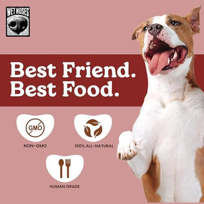 Wet Noses Organic Crunchy Dog Treats – All-Natural, Human-Grade, Non-GMO, Healthy Training & Delicious Snacks for Dogs, for All Dog Sizes & Breeds – Mesquite Bacon, 14oz (2 Pack)