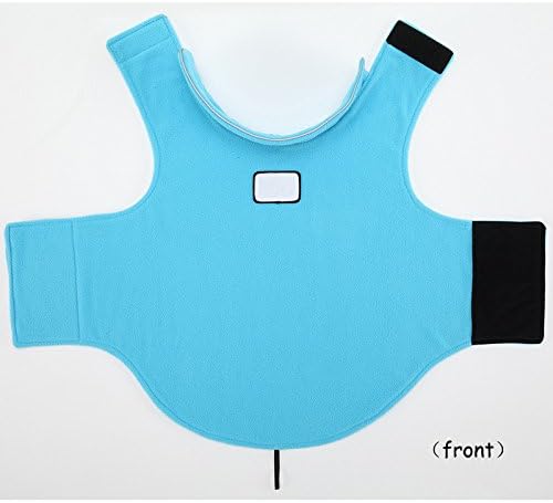 Creation Core Windproof Plush with Sport Vest Dog Clothes Night Reflective Jacket Pet Keep Warm Jacket No Pull No Choke Design Eco-Friendly for Small and Large Big Dog (M, Blue)