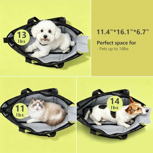 Ownpets Small Dog Pet Purse Carrier for Travel Vet Shopping, Up to14 lbs