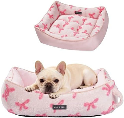 Reversible Dog Bed for Medium Size Dogs Large Cat Bed Washable 30x24x8 in
