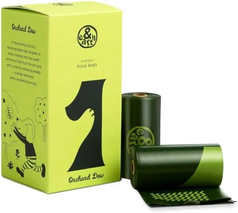 &earth Poop Bags for Dogs, Leak-Proof, Extra Thick, Fig-Scented Waste Bag Refill Rolls, 9x13 Inch, 120 Count