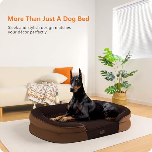 Dwanton Orthopedic Waterproof XX-Large Dog Bed Sofa, Gel Memory Foam, 48"