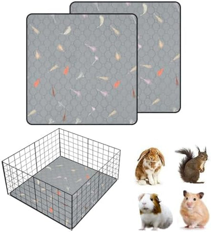 2Pcs Guinea Pig Cage Liners,Guinea Pig Fleece Cage Liners28''X28'' Super Absorbent Washable Pee Pads Reusable for Rabbit Hamster Chinchilla