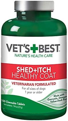 Vet's Best Healthy Coat Shed & Itch Relief Tablets, Allergy Aid, 150 Count