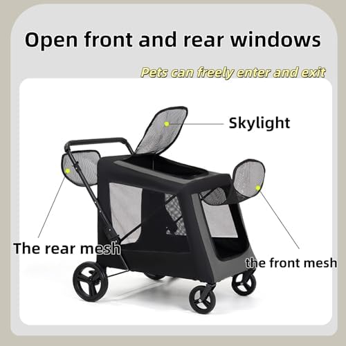 Large Dog Stroller for Large Dogs, Pet Stroller Up to 130lbs