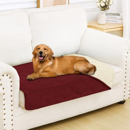 Smiry Waterproof Dog Bed Cover, Reversible Pet Blanket for Sofa Couch