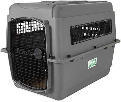 Petmate Sky Kennel for Pets 50-70 lbs (36 Inches) with Large Kennel Bowl Bundle - Airline Approved Travel Crate with External Refill Bowl