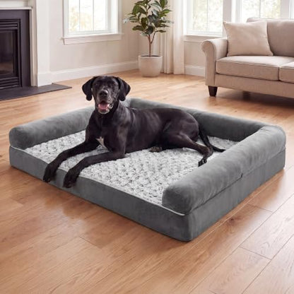 Waterproof Short Plush Orthopedic Sofa Dog Bed for Large Dogs