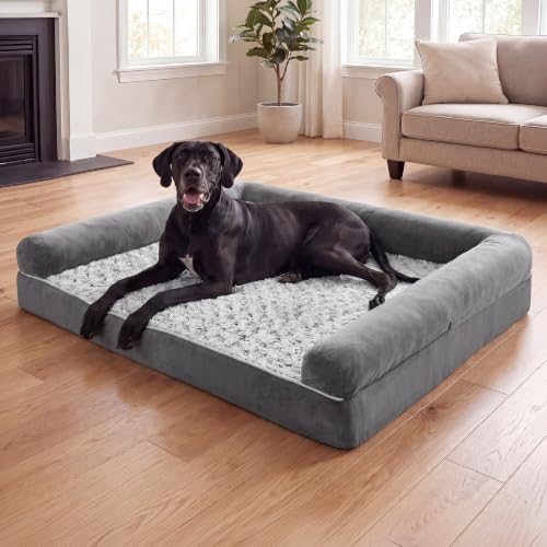 Waterproof Short Plush Orthopedic Sofa Dog Bed for Large Dogs