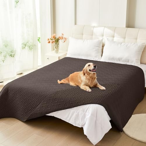 hyha Waterproof Reversible Dog Blanket, Pet Blanket for Sofa Couch