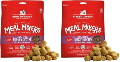 Stella & Chewy's Freeze-Dried Raw Tantalizing Turkey Meal Mixers- Dog Food Topper and Mixer - Made with 95% Cage-Free Turkey, Organs & Bone - Perfect for Picky Eaters - Grain-Free - 35 oz (Pack of 2)