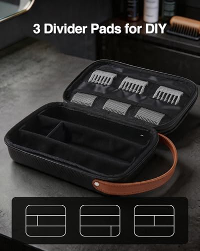 Luxtude Hair Clipper Case, Hard Barber Travel Cases for Trimmers, Guards
