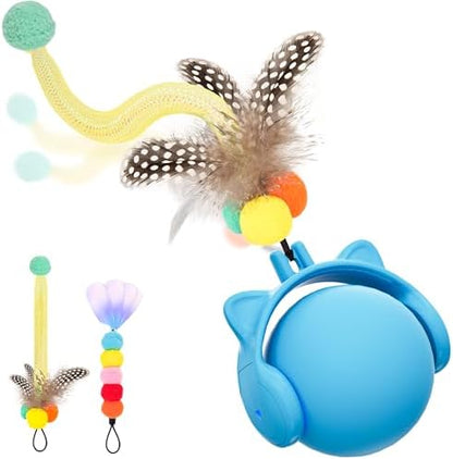 ORSDA Cat Toys for Indoor Cats, New Intelligent Voice Timing Touch Control Cats Ball, Simulate Mouse Sound Kitten Toy, Automatic Interactive Moving Cat Toy for All Ages