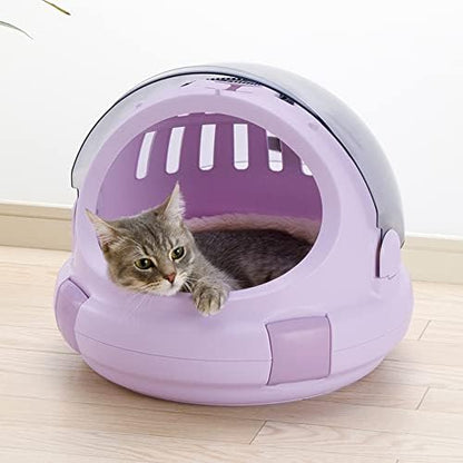 Richell Space Capsule Pet Carrier & Bed, Travel Carrier for Small Dog and cat