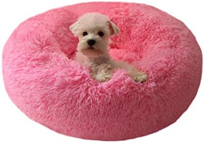 Dog Bed for Small Dogs & Cats, 24 Inch Medium Fluffy Washable Donut Bed