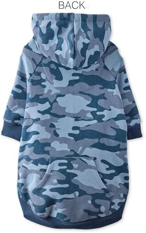Pet Passion Rocky II Dog Hoodie, Navy Camo, XXX-Small